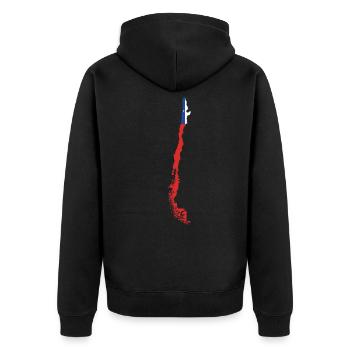 République du Chili carte Amérique du Sud drapeau chilien - Veste à capuche bio Premium Unisexe - noir - Dos - Nico (187cm)