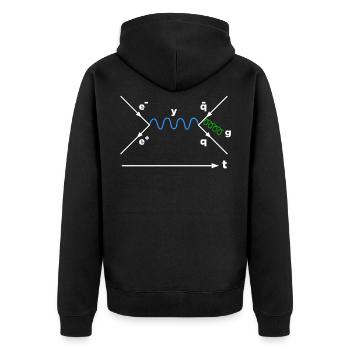 Feynman Diagramm Physik Physiker Mathematiker - Unisex Premium Bio Zip Hoodie - Schwarz - Hinten - Nico (187cm)