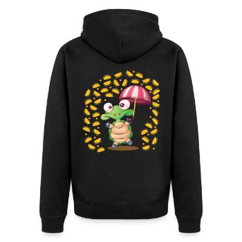 Il pleut des tortues tacos cuisine mexicaine - Veste à capuche bio Premium Unisexe - noir - Dos - Nico (187cm)