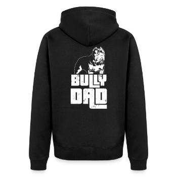 Bully Dad Master American Bully gift idea - Unisex Premium Organic Zip Hoodie - black - Back - Nico (187cm)