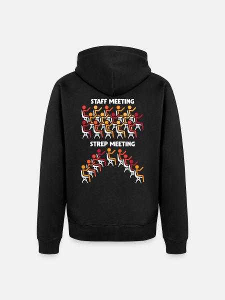 Bacteria streptococci meet microbiology - Unisex Premium Organic Zip Hoodie - black
