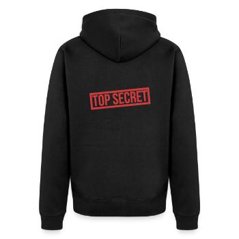 Top secret - Veste à capuche bio Premium Unisexe - noir - Dos - Nico (187cm)