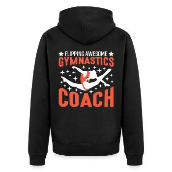 Entraîneur fou de gymnastique gymnastique gymnastique - Veste à capuche bio Premium Unisexe - noir - Dos - Nico (187cm)