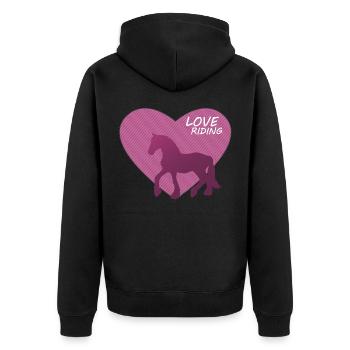 Cheval Cheval Équitation Poney Western - Veste à capuche bio Premium Unisexe - noir - Dos - Nico (187cm)