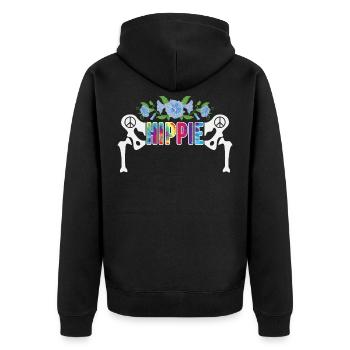 Chirurge de l’articulation de la hanche chirurgicale récupération hippie fleur - Veste à capuche bio Premium Unisexe - noir - Dos - Nico (187cm)