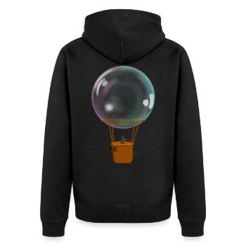 Pilote de ballon, liberté en montgolfière - Veste à capuche bio Premium Unisexe - noir - Dos - Nico (187cm)