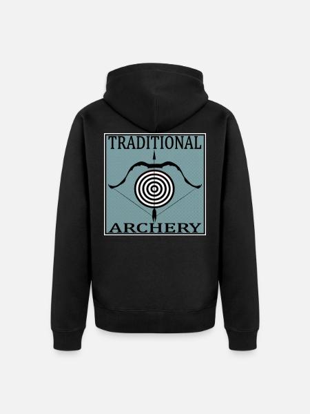 Traditional archery - Unisex Premium Organic Zip Hoodie - black