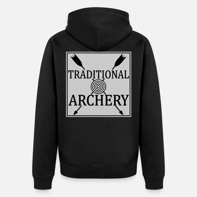 Tir à l'arc traditionnel - Veste à capuche bio Premium Unisexe - noir