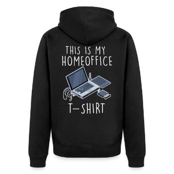 Humour informatique humour de bureau à domicile - Veste à capuche bio Premium Unisexe - noir - Dos - Nico (187cm)