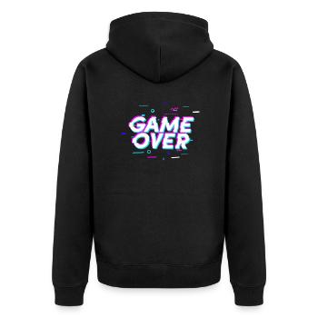 game over, enseigne au néon - Veste à capuche bio Premium Unisexe - noir - Dos - Nico (187cm)