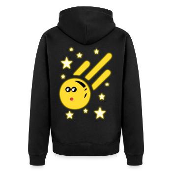 Univers Astéroïde Astronomie Étoiles Espace - Veste à capuche bio Premium Unisexe - noir - Dos - Nico (187cm)