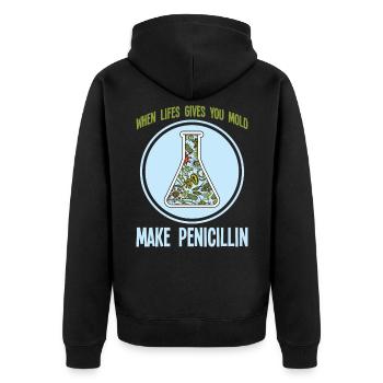 Bactérie de moule de bactéries de science - Veste à capuche bio Premium Unisexe - noir - Dos - Nico (187cm)