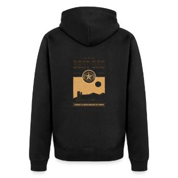 Best Dad Vatertag Geschenk Western - Unisex Premium Bio Zip Hoodie - Schwarz - Hinten - Nico (187cm)