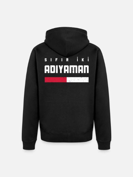 Adiyaman 02 - Unisex Premium Organic Zip Hoodie - black