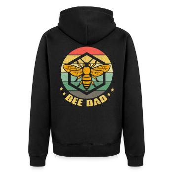 Abeille papa apiculteur apiculture abeilles à miel - Veste à capuche bio Premium Unisexe - noir - Dos - Nico (187cm)