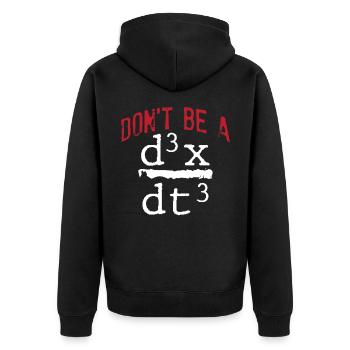 Drôle nerd math physique blague maths geek - Veste à capuche bio Premium Unisexe - noir - Dos - Nico (187cm)