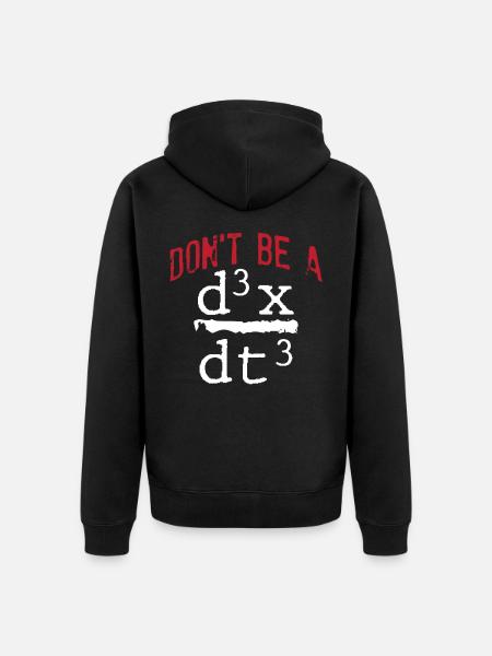 Funny nerd math physics joke math geek - Unisex Premium Organic Zip Hoodie - black