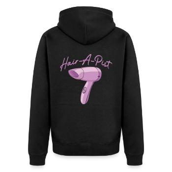Coiffeur thérapeute coiffeur coiffeur esthéticienne - Veste à capuche bio Premium Unisexe - noir - Dos - Nico (187cm)