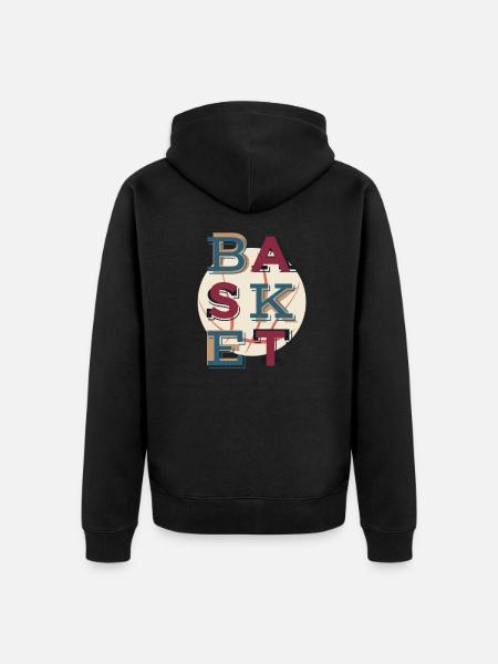 Panier - basket - Veste à capuche bio Premium Unisexe - noir