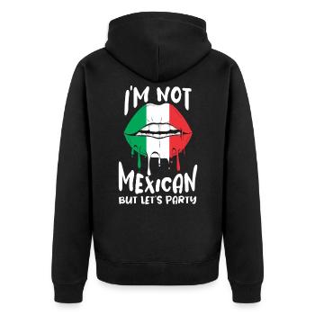 Cinco De Mayo Party Baiser mexicain lèvres - Veste à capuche bio Premium Unisexe - noir - Dos - Nico (187cm)