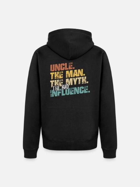 Uncle gift godfather godfather - Unisex Premium Organic Zip Hoodie - black