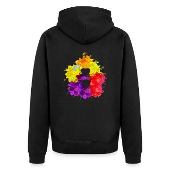 Colorful semicolon mental health awareness - Unisex Premium Organic Zip Hoodie - black - Back - Nico (187cm)