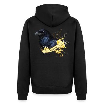 Corbeau - Veste à capuche bio Premium Unisexe - noir - Dos - Nico (187cm)