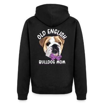 Idée cadeau Old English Bulldog Mom - Veste à capuche bio Premium Unisexe - noir - Dos - Nico (187cm)