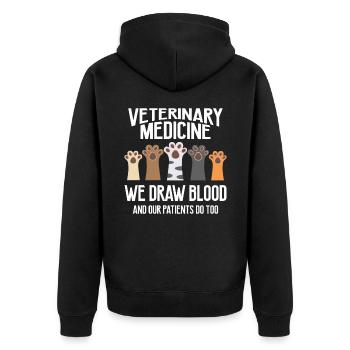 Veterinary medicine Veterinary technology Animal rescue - Unisex Premium Organic Zip Hoodie - black - Back - Nico (187cm)