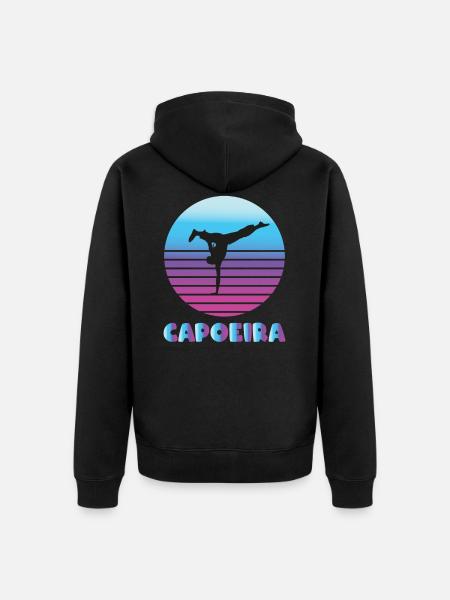 Capoeira handstand - Unisex Premium Organic Zip Hoodie - black
