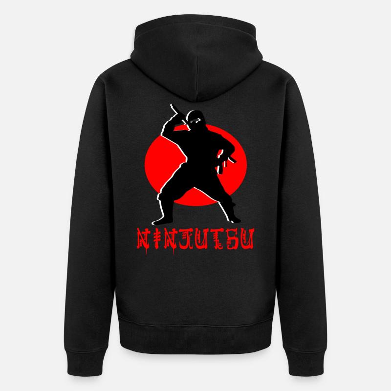 Ninjutsu Ninja - Veste à capuche bio Premium Unisexe - noir