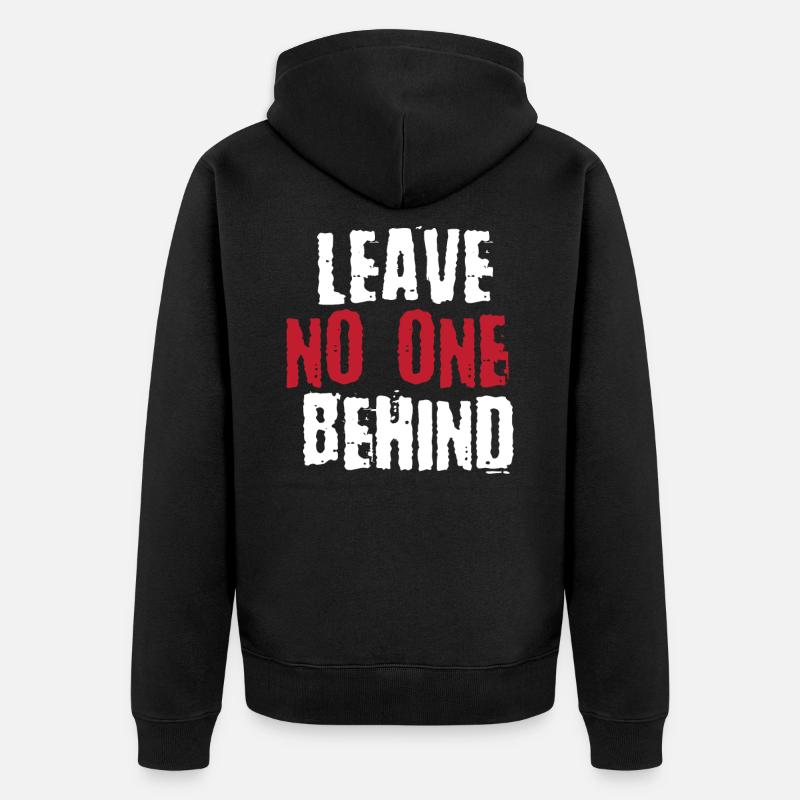 Cohesion gift tolerance empathy - Unisex Premium Organic Zip Hoodie - black