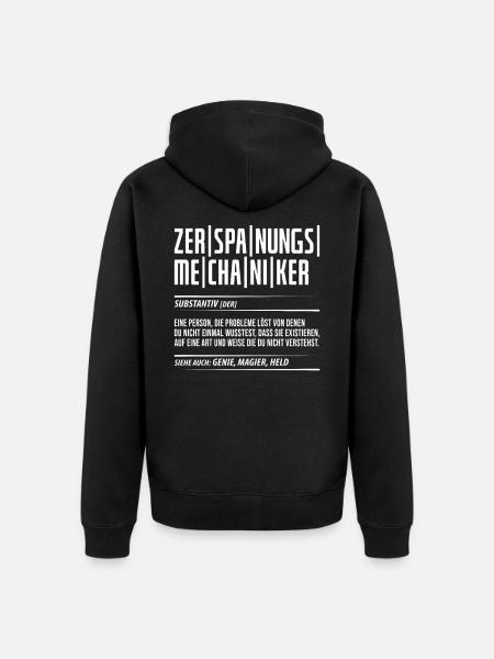 Zerspanungsmechaniker, Zerspanungstechniker, CNC - Unisex Premium Bio Zip Hoodie - Schwarz