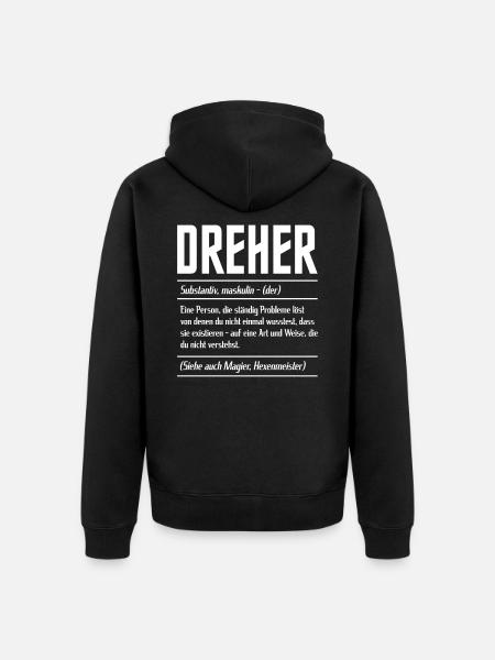 Zerspanungsmechaniker, Zerspanungstechniker, CNC - Unisex Premium Bio Zip Hoodie - Schwarz