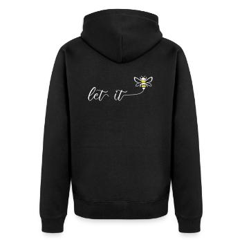 Doux abeilles apiculteur laissez-le abeille abeille fleurs - Veste à capuche bio Premium Unisexe - noir - Dos - Nico (187cm)