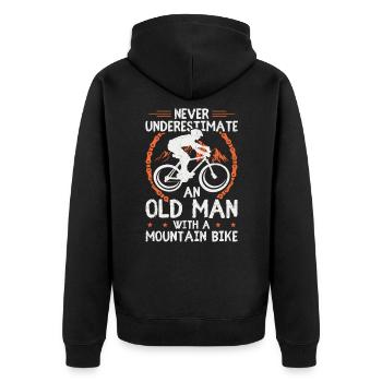 Vélo de montagne VTT cadeau de vélo de montagne - Veste à capuche bio Premium Unisexe - noir - Dos - Nico (187cm)