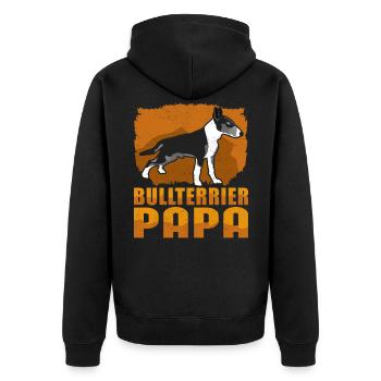 Bull Terrier Dad | Cadeau Bull Terrier - Veste à capuche bio Premium Unisexe - noir - Dos - Nico (187cm)