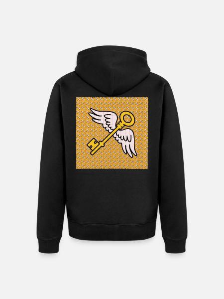 LSD Flying Keys Blotter Sheet - Unisex Premium Organic Zip Hoodie - black