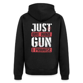 Shooting club sport shooters gift weapons hunter - Unisex Premium Organic Zip Hoodie - black - Back - Nico (187cm)