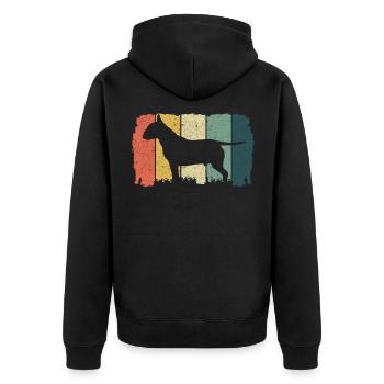 Bull Terrier | Propriétaire de chien cadeau Bull Terrier - Veste à capuche bio Premium Unisexe - noir - Dos - Nico (187cm)