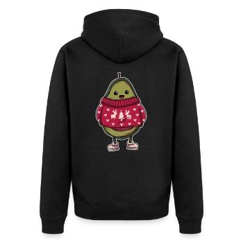Kawaii Avocat Baby with Ugly Christmas Clothes - Veste à capuche bio Premium Unisexe - noir - Dos - Nico (187cm)