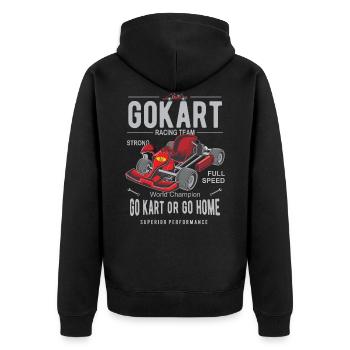 Gokart Kart Motorsport Karting - Veste à capuche bio Premium Unisexe - noir - Dos - Nico (187cm)