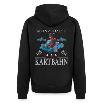 Karting kart piste pilotes de kart automobile - Veste à capuche bio Premium Unisexe - noir - Dos - Nico (187cm)