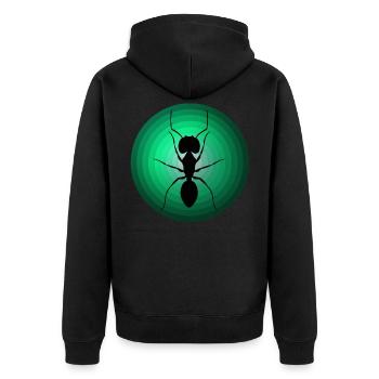 Ants - Unisex Premium Organic Zip Hoodie - black - Back - Nico (187cm)