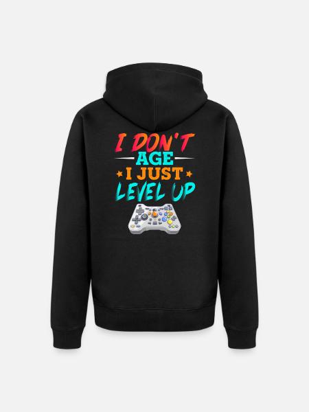 Old gamer gamer - Unisex Premium Organic Zip Hoodie - black