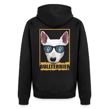 Bull Terrier Bull Terrier Cadeau Amoureux des Chiens - Veste à capuche bio Premium Unisexe - noir - Dos - Nico (187cm)
