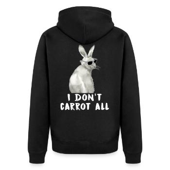 Lapins lapin lapins pâques - Veste à capuche bio Premium Unisexe - noir - Dos - Nico (187cm)