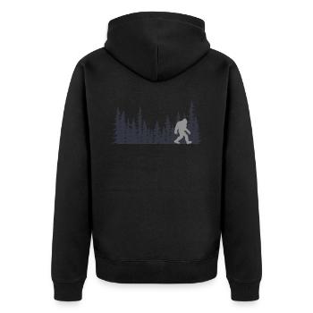 Bigfoot randonnée forêt Sasquatch humour - Veste à capuche bio Premium Unisexe - noir - Dos - Nico (187cm)