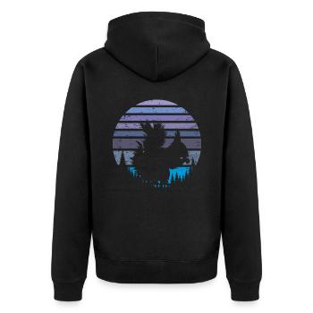 Écureuils de nuit - Veste à capuche bio Premium Unisexe - noir - Dos - Nico (187cm)