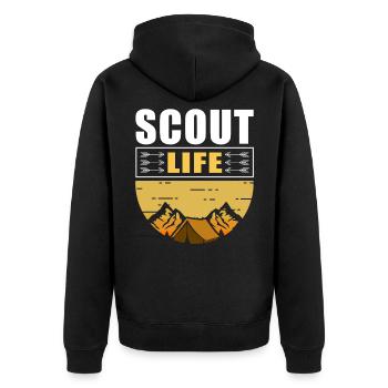 Scout Life | Camping Boy Scout Gift Camping - Veste à capuche bio Premium Unisexe - noir - Dos - Nico (187cm)
